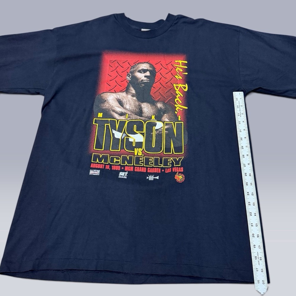 Vintage 1995 Mike Tyson vs McNeeley T-Shirt XL MGM Grand KO Wear Boxing NWOT - Picture 4 of 10